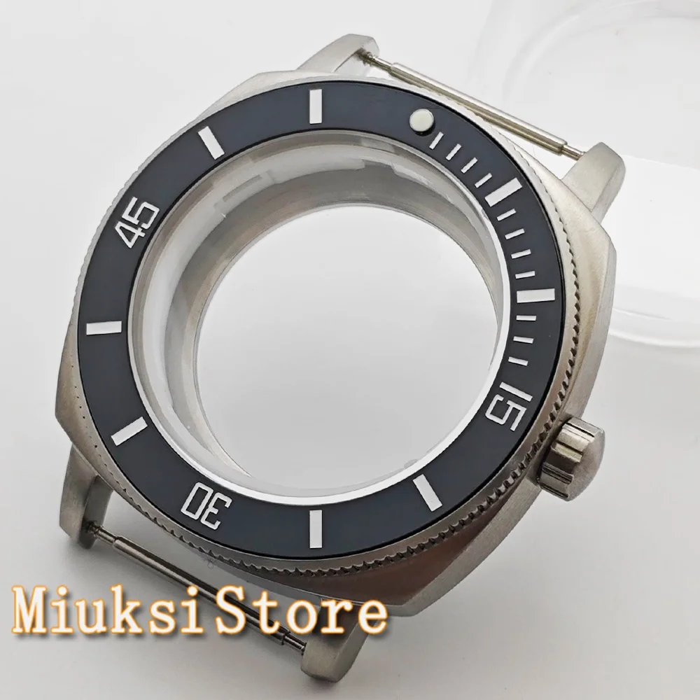 nh35-時計ケース-42-ミリメートルサファイアガラスシルバーステンレス鋼時計ケースフィット-nh35-nh36-eta2824-pt5000-ムーブメント時計アクセサリー