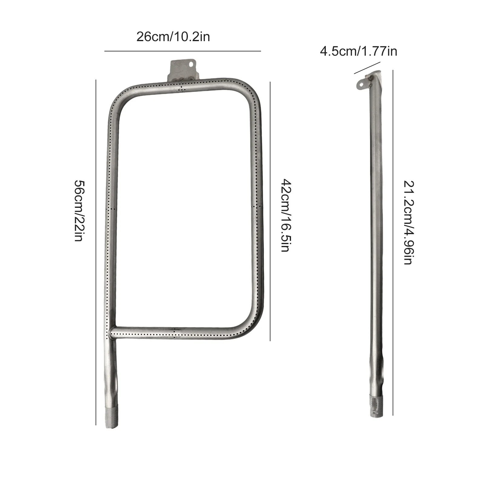 

Burner Tube Burner Set 2pcs/set 304 Stainless Steel Parts Sliver 26.4 *56.2cm Straight Pipes Brand New Durable