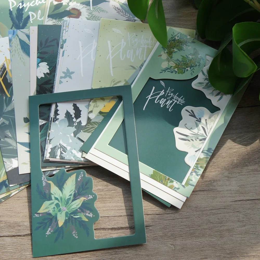 

15pcs Green Plant Garden Design As Post Card Gift Greeting Cards Gift Card Party Invitation