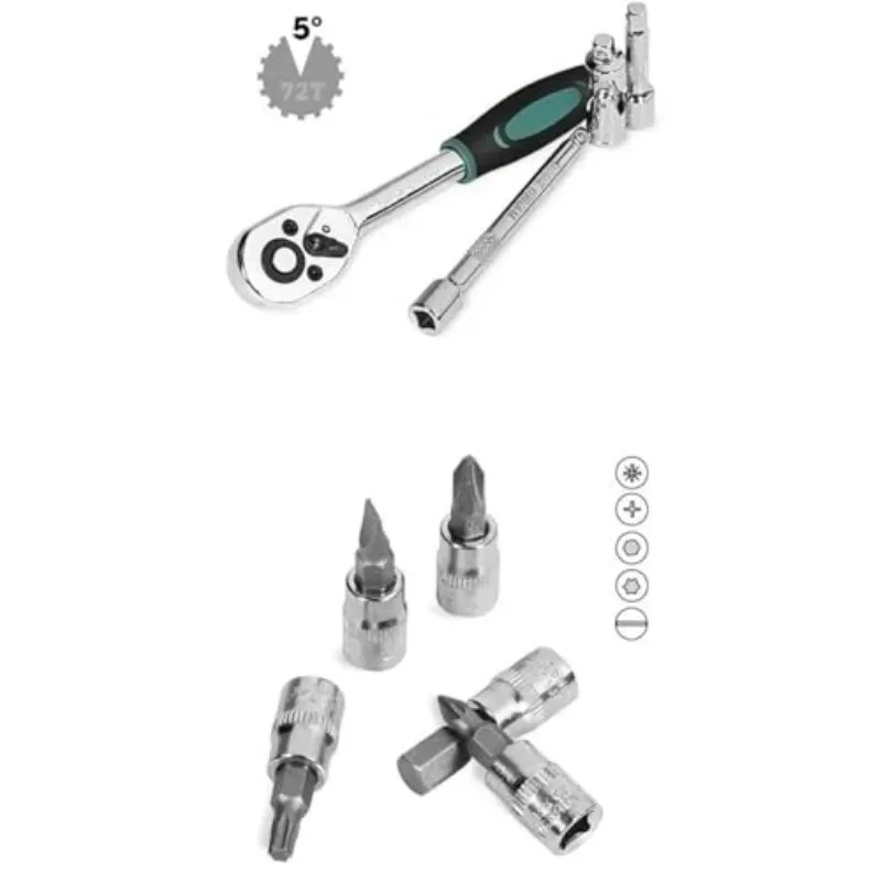 Bit Socket Wrench Set Metric Mechanic Tool Set Car Accessories 46pcs/set Drive Socket Set Ratchet Wrench Set Car Tool Kit