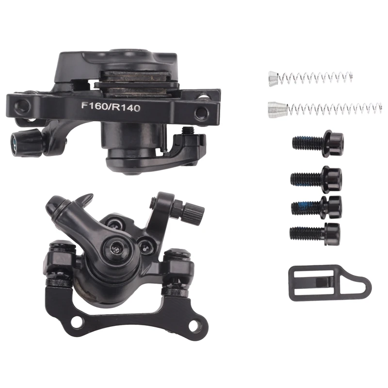 

Передний и задний тормоз для колеса M5, 2 шт., дисковые тормозные тормоза, тормоза, черный пластик + сплав, запчасти для электрического скутера