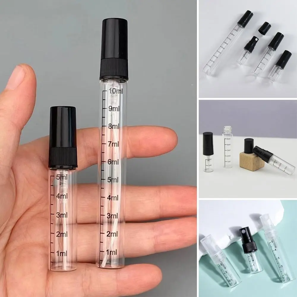 2/3/5/10ML Travel Glass Spray Bottle with Scale Empty Cosmetic Atomizer Refillable Bottle Perfume Bottle