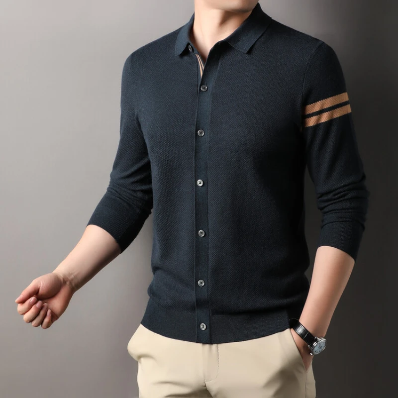 

High-quality men's autumn warm long-sleeved sweater, daily commute pullover, stretchable.M-4XL