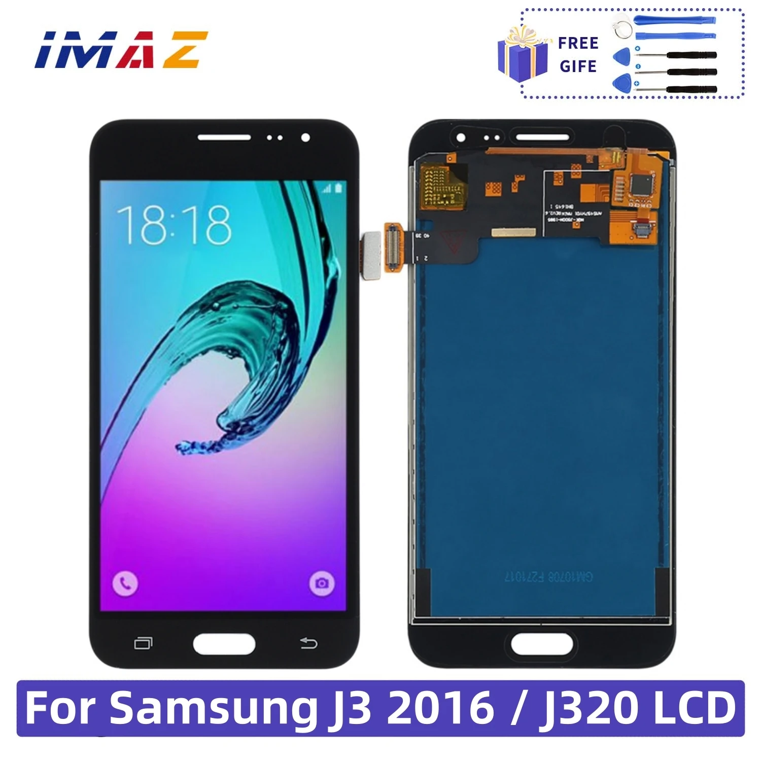 

Высококачественный ЖК-дисплей для Samsung Galaxy J3 2016 J320 J320F J320H + дигитайзер сенсорного экрана в сборе для J3 J320FN LCD