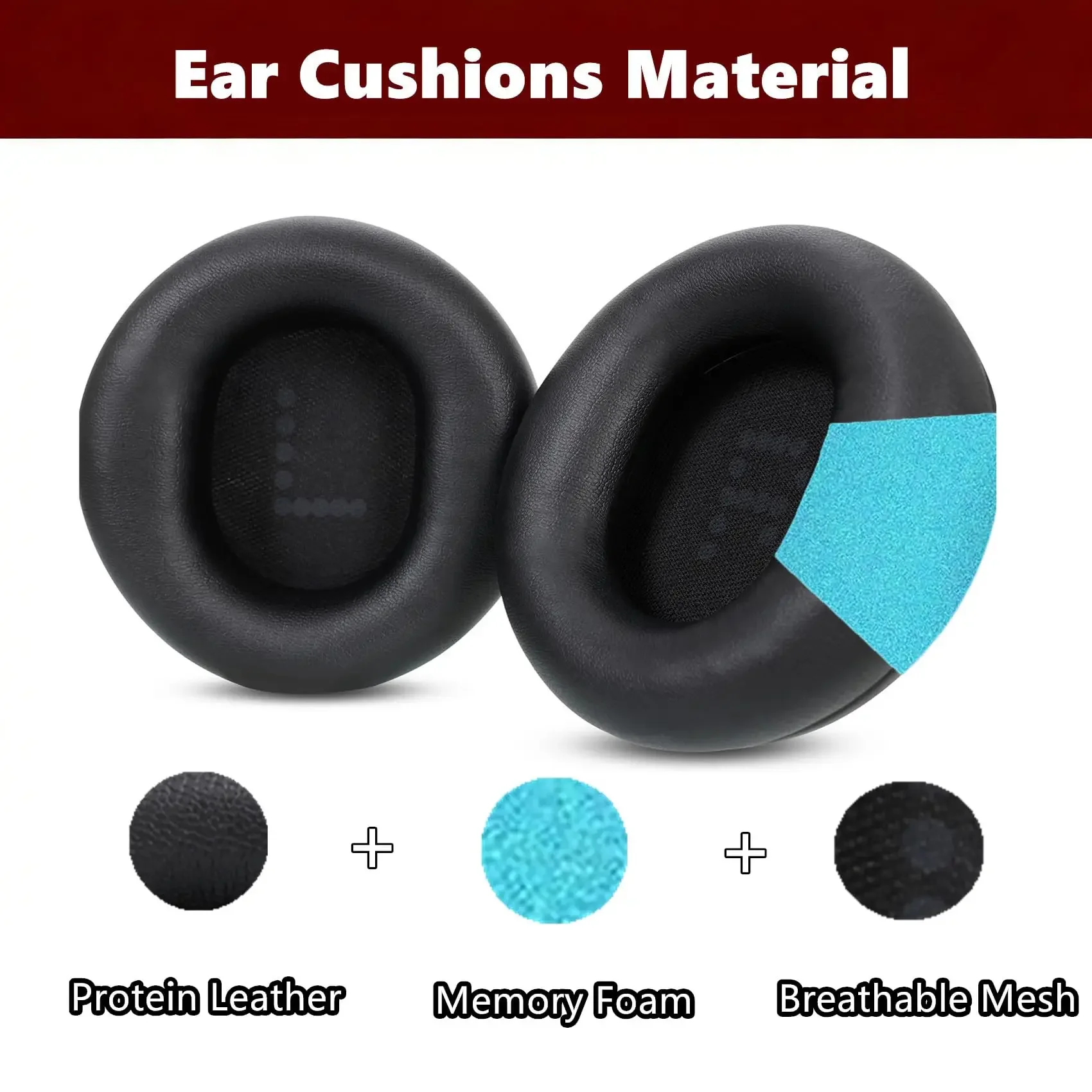 Ear Pads Replacement Cushions for CMF by Nothing Headphone Pro Headphones Earpads Protein Leather & Memory Foam