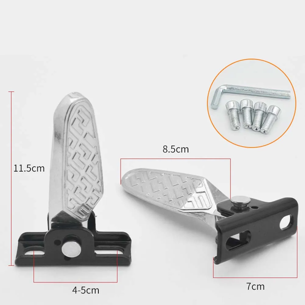 

Складная подставка для ног мотоцикла, педаль из алюминиевого сплава с резиновыми противоскользящими ковриками для замены электромобиля