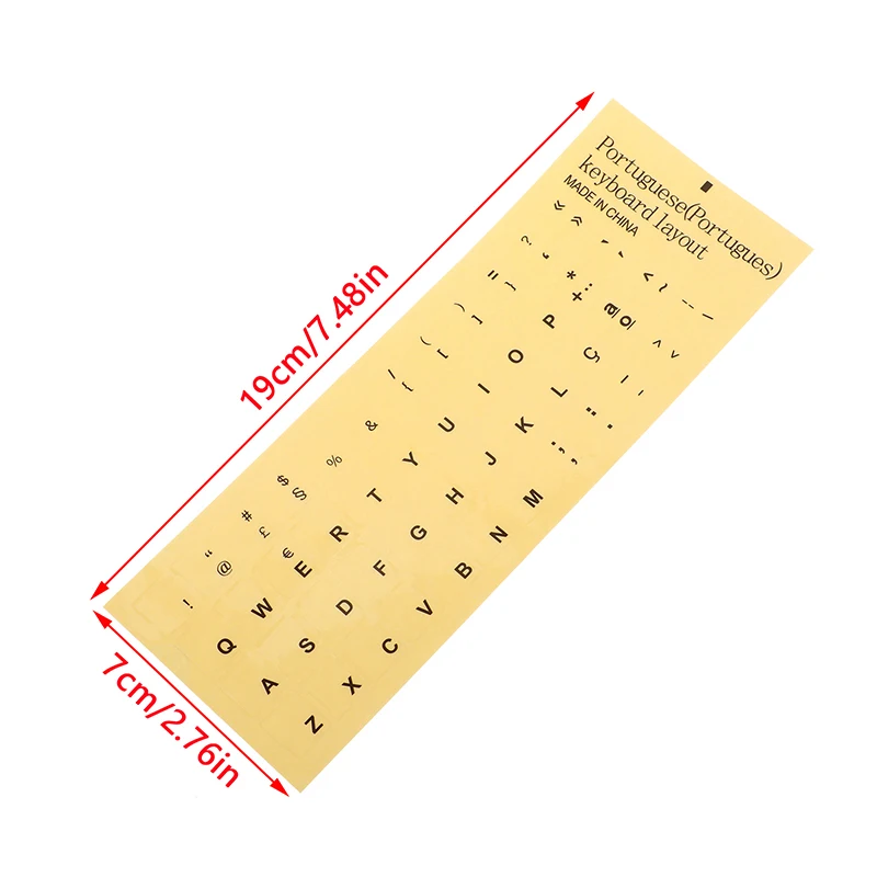 1Pcs Standard Spanish Portuguese Language Transparent Keyboard Stickers Layout Button Alphabet for PC Laptop Accessories