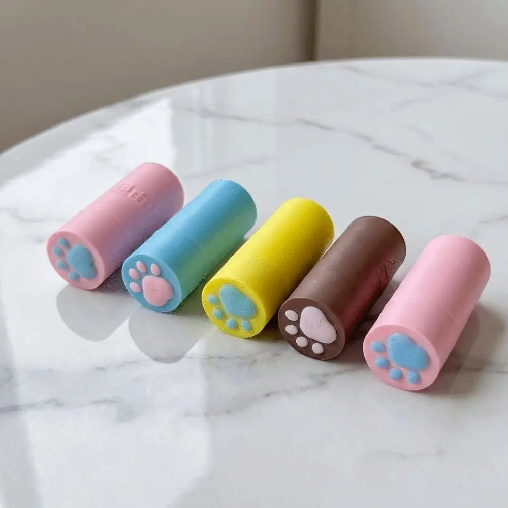 Craft Supplies Soft Cat Paw Nail Stamp Cute Colorful Transparent Stamp universal clear Silicone Jelly Stamper Nail art