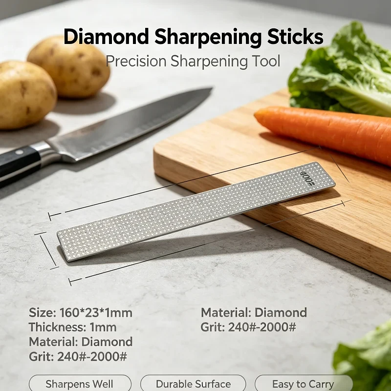 Baseless Professional Diamond Whetstone 240-2000# Starry Surface Knife Sharpening Tool DIY Woodworking Kitchen Blade Accessories
