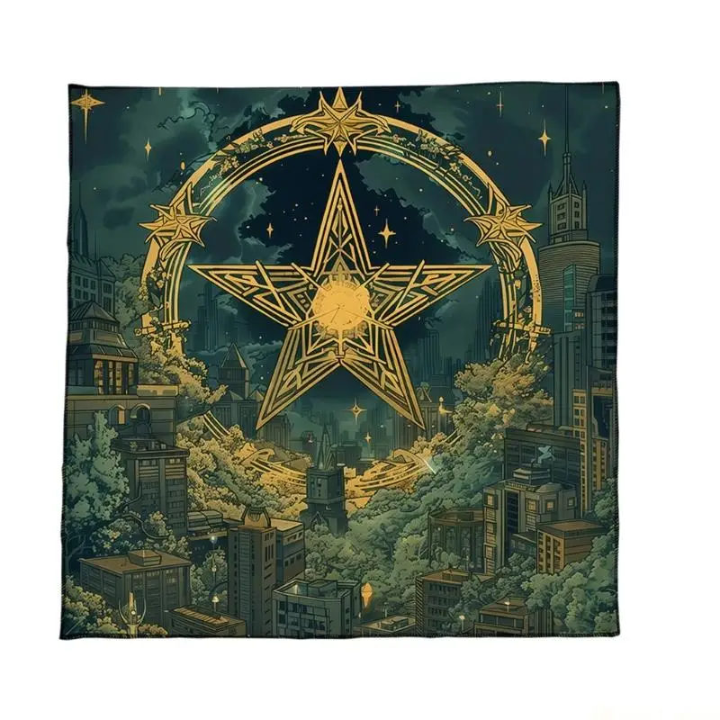 

31BE Multifuntional Velvets Tarots Tablecloth Soft Long Wearing Fabric Altar Cloth Foldable Design Suitable for Readings