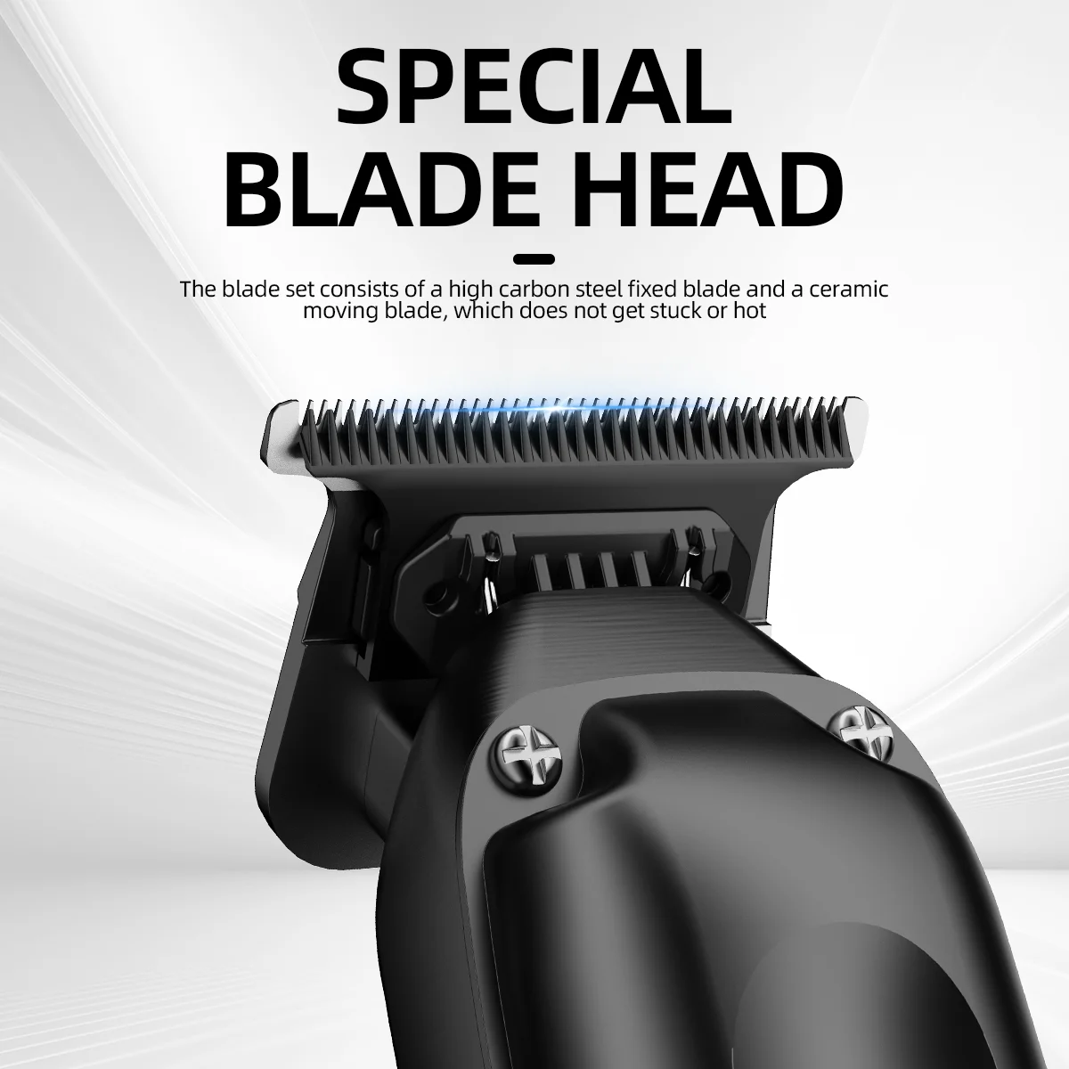 KIKIDO 6200 RPM Professional Hair Clipper Adjustable Electric Hair Trimmer Rechargeable Cordless Haircut Machine for Men KK-505