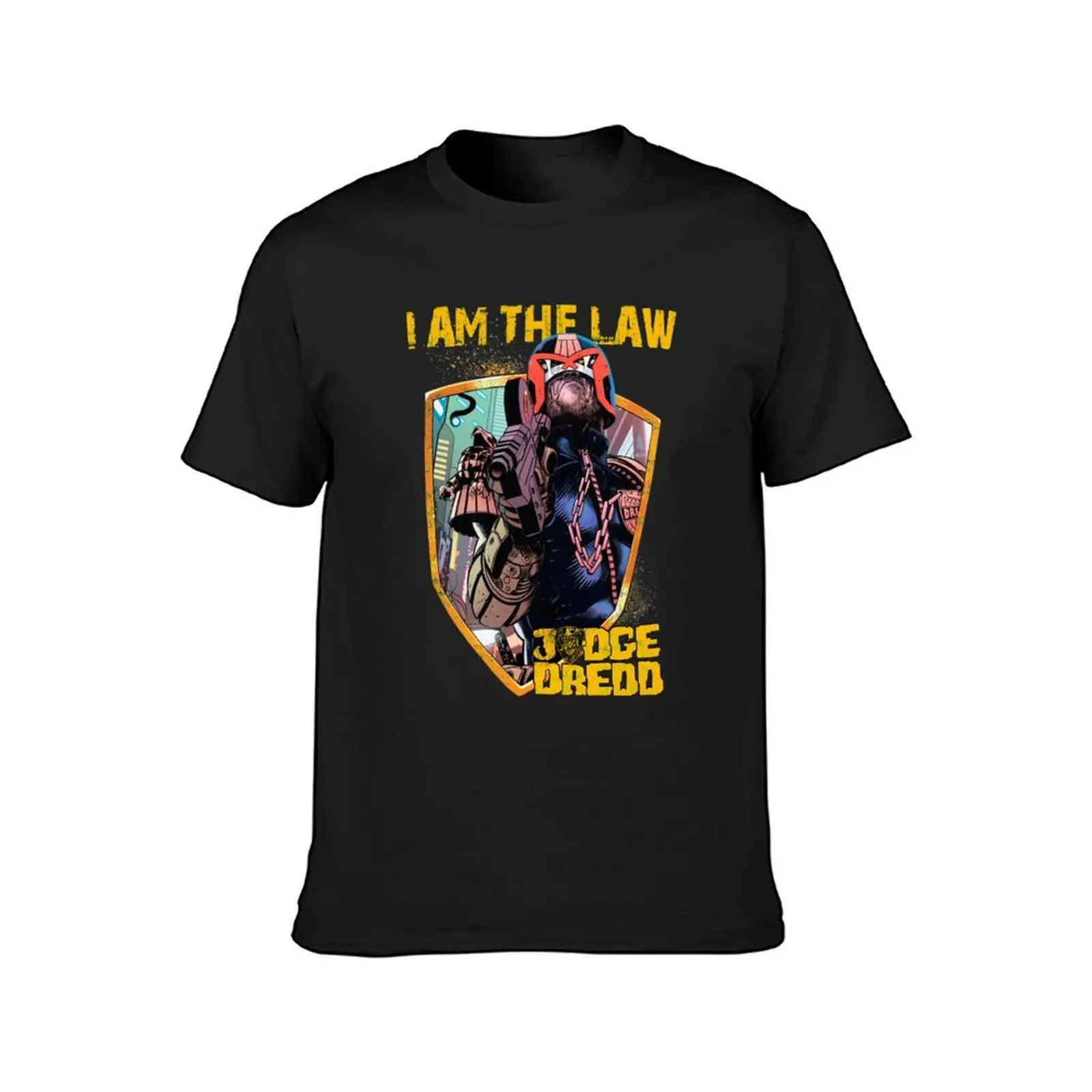 Dredd - I Am The Law Sticker T-Shirt customs design your own summer top tshirts for men