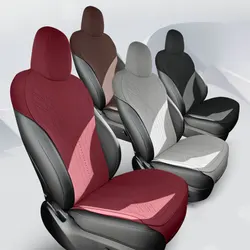 For Tesla Car Seat Cushion Suede Saddle Seat Cushion Pad Half Covered For Tesla Model 3/Y Five Piece Set Car Accessories