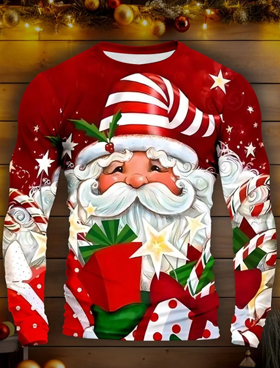 Fashion Design men\'s T-shirt 3D Print Christmas Pattern Casual men\'s Top Street Minimalist Harajuku Long Sleeve Round Neck Shirt