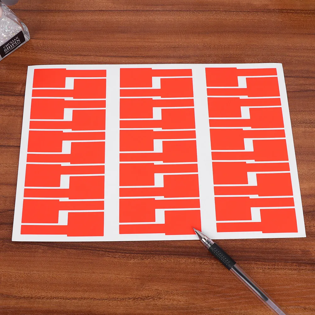 

10Pcs Flexible Grease-Proof Bright Cable Identification Tags Synthetic Paper Stickers for Office Home School Computer Room