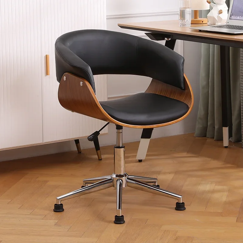 

Simple Sedentary Swivel Chairs Lift Small Home Computer Chair Home Comfort Solid Wood Small Study Chair