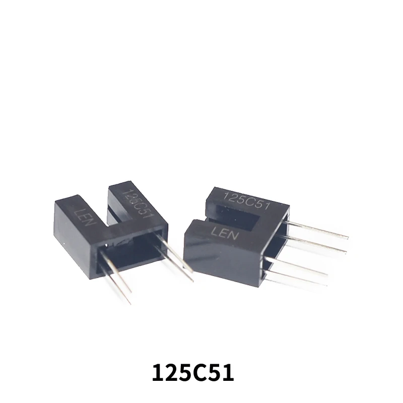 5PCS 125C51 4MM Infrared Photoelectric Sensor Slot Type U-type Radiation Switch