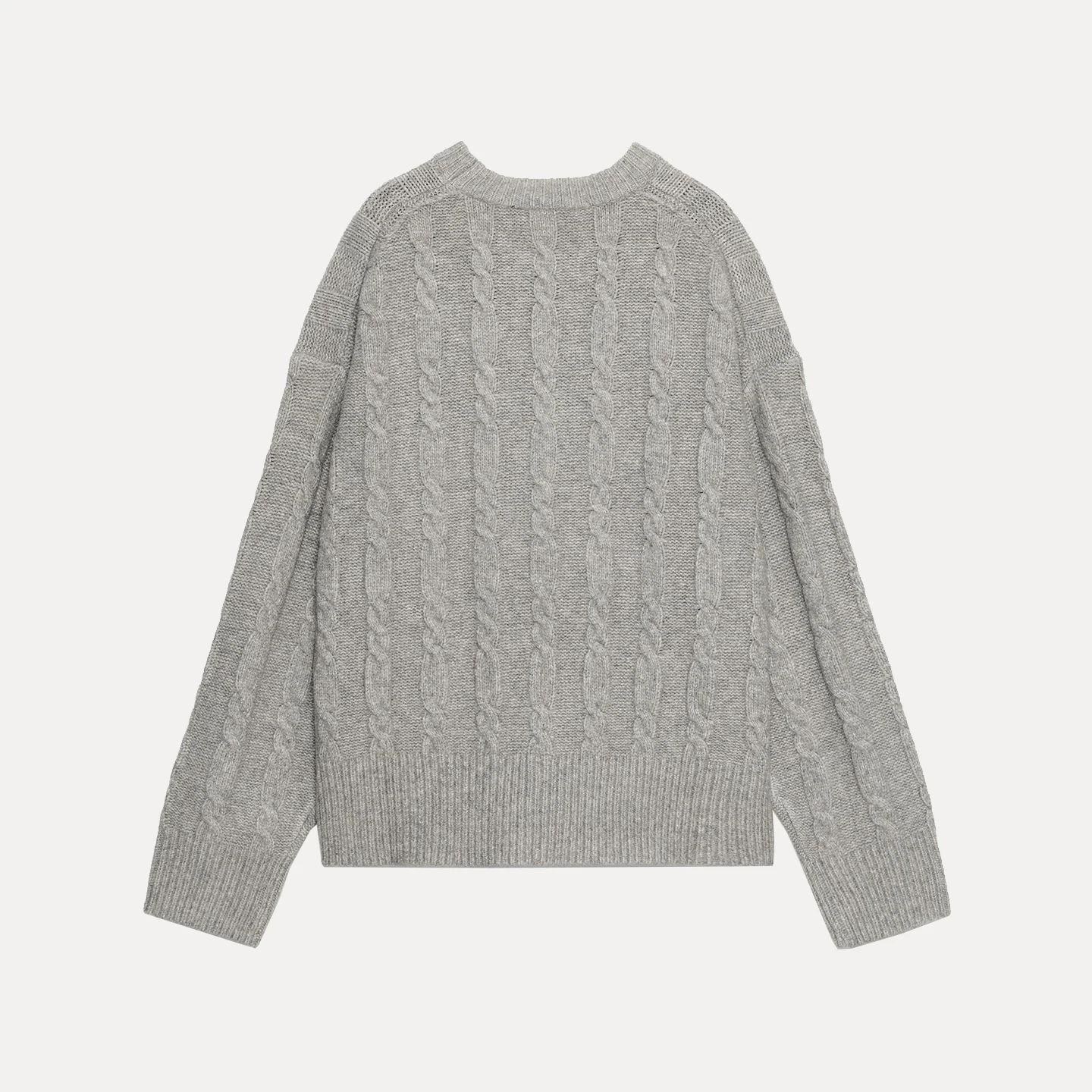 Z Damen Faion weicher Strickpullover mit Kabelmuster, lässig, SLE 2025, neuer Herbst, langer Sve, runder Ne-Pullover