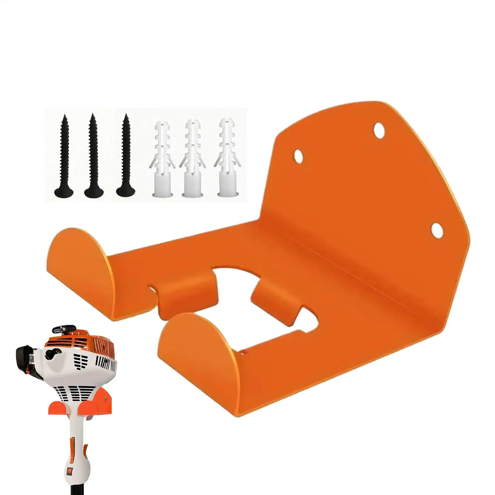 

Grass Trimmer Rack Wall Mounted Garden Power Tool Storage Hanger Heavy Duty Garage Chainsaw Lawn Mower Organizer Whackers Holder