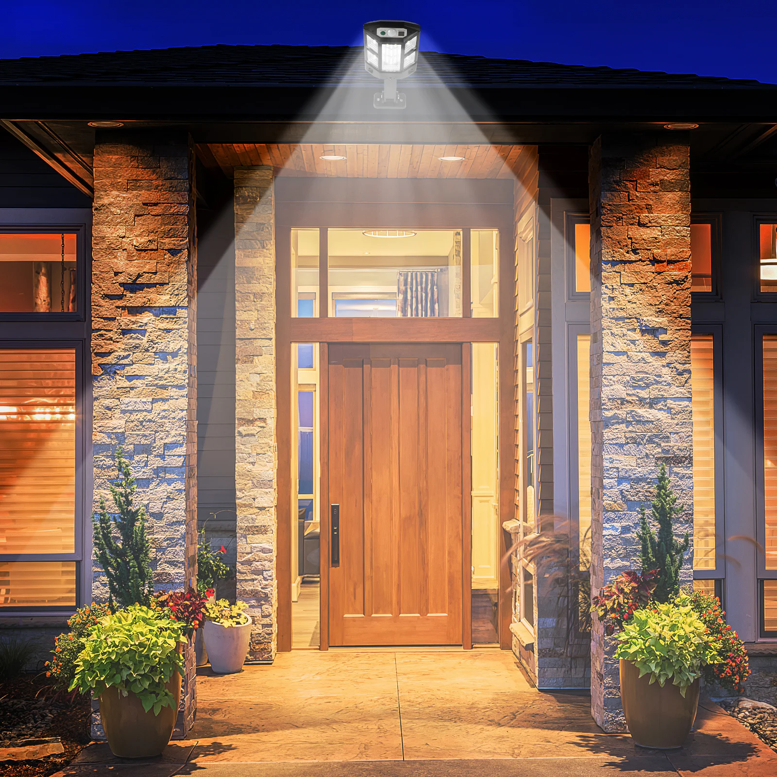 

43 LED Solar Street Light IP65 Waterproof Adjustable Wide Angle for Yard Garden Patio High Efficiency Charging