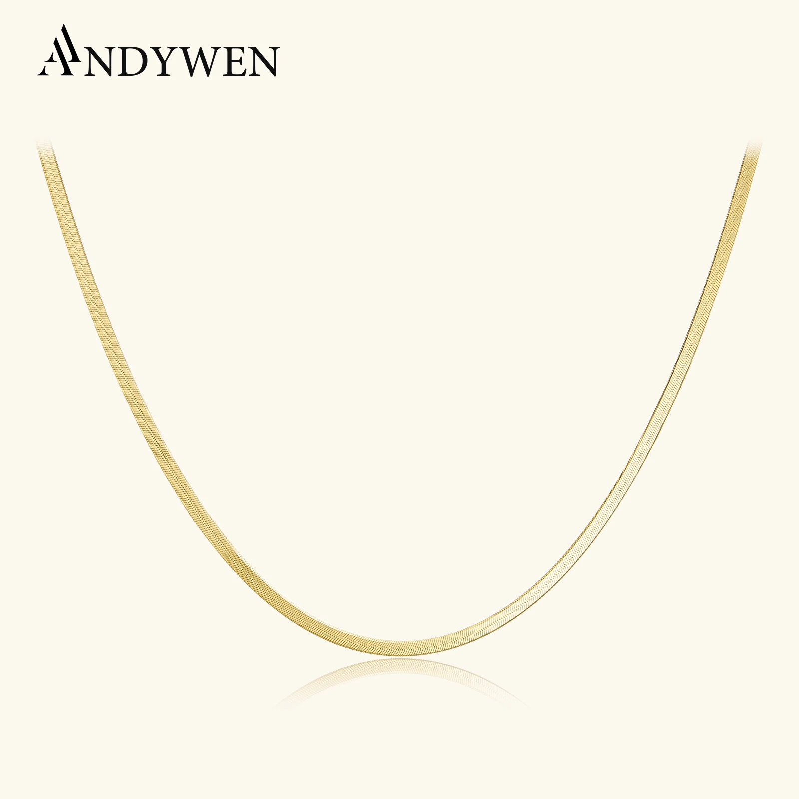 ANDYWEN-collar de plata de ley 925 con baño de oro para mujer, cadena de estilo Rock Punk, joyería fina para fiesta, 2020