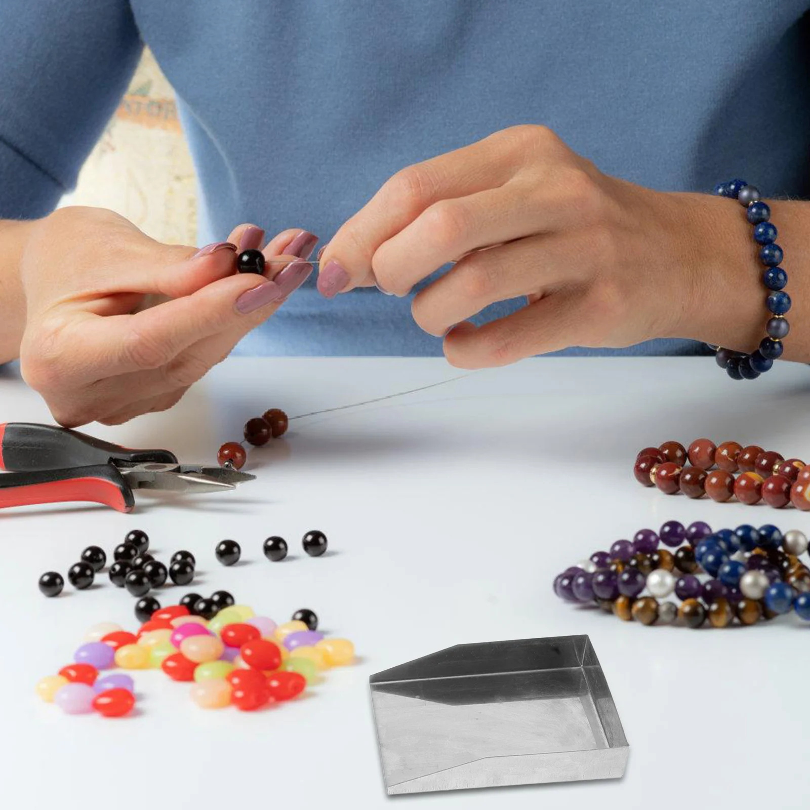 

5pcs 5 PCS Mini Pearl Scoop Rhinestone Bead Diamond Tool Sorting Shovel Jewelry Craft