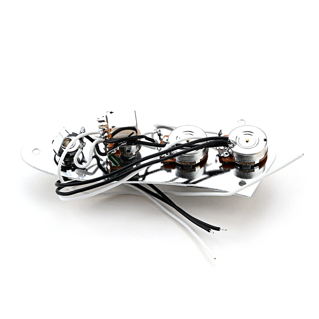 Metal Loaded Prewired Bass Guitar Control Plate for Jazz Bass Guitar Parts Black view 4