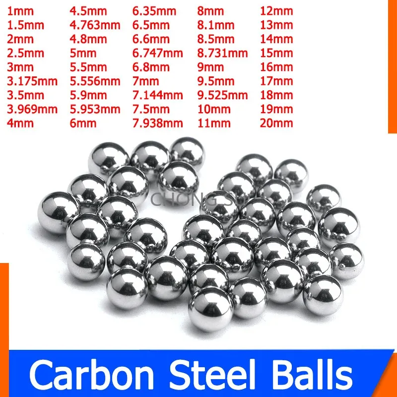 

10-1000pcs Carbon Steel Balls Spherical Bead Iron Ball Solid Bearing 1/1.5/2/2.5/3/3.175/3.5/3.969/4-20mm