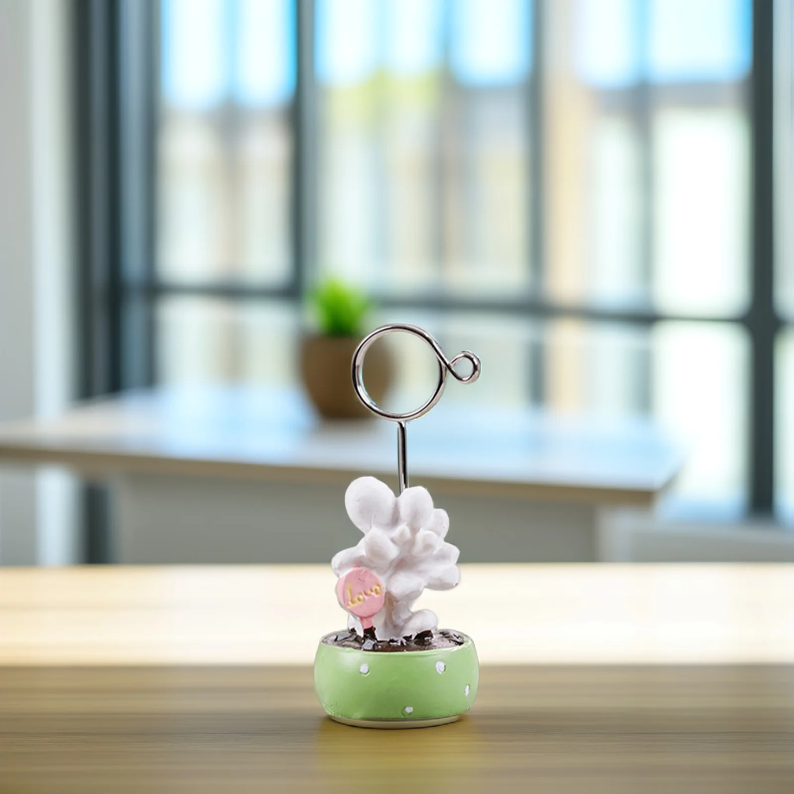 

1 Set Mini Cactus Shape Memo Clips Resin Metal Photo Holders Desktop Ornament for Party Wedding Birthday Baby Shower Table