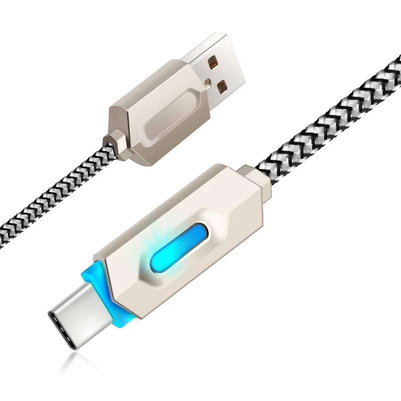 Mobile Phone Charging Cable Intelligent Variable Light Suitable For Android, Xiaomi, Huawei, Iphone Fast Charging Data Cable