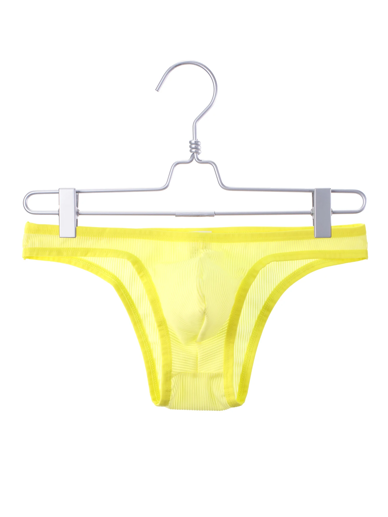 Men\'s underwear with personalized fluorescent yellow stripes