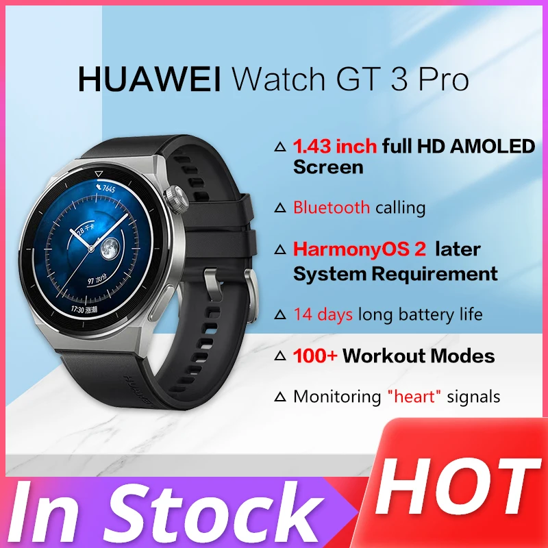 

New Huawei Watch GT3 Pro Watch Sport Intelligent Bluetooth Call Blood Oxygen Detection Heart Rate Monitoring Long Battery Life