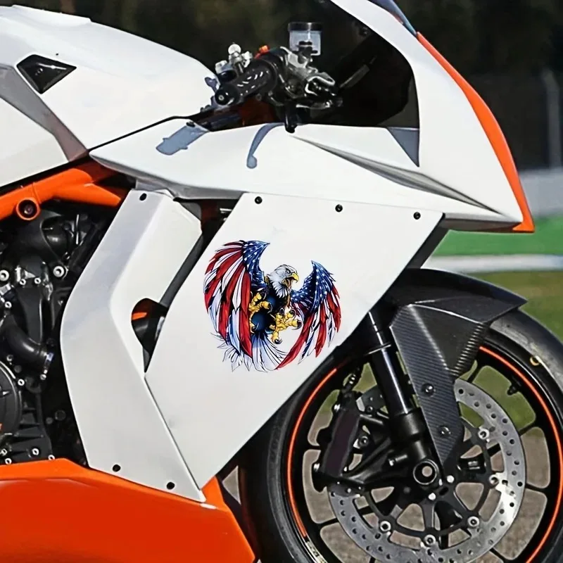 Car Stickers Eagle Cartoon Window Decal for Motorcycle and Car - Scratch Cover and Body Sticker - Spread Your Wings and Fly High