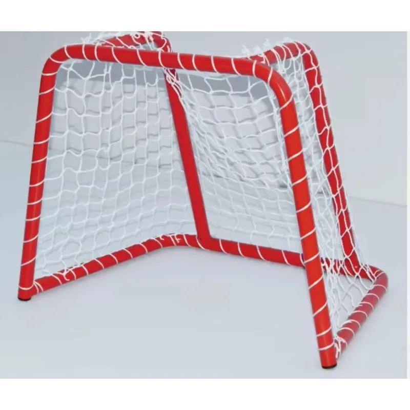 Knotless White Frame Outdoor Ice Hockey Goal Net