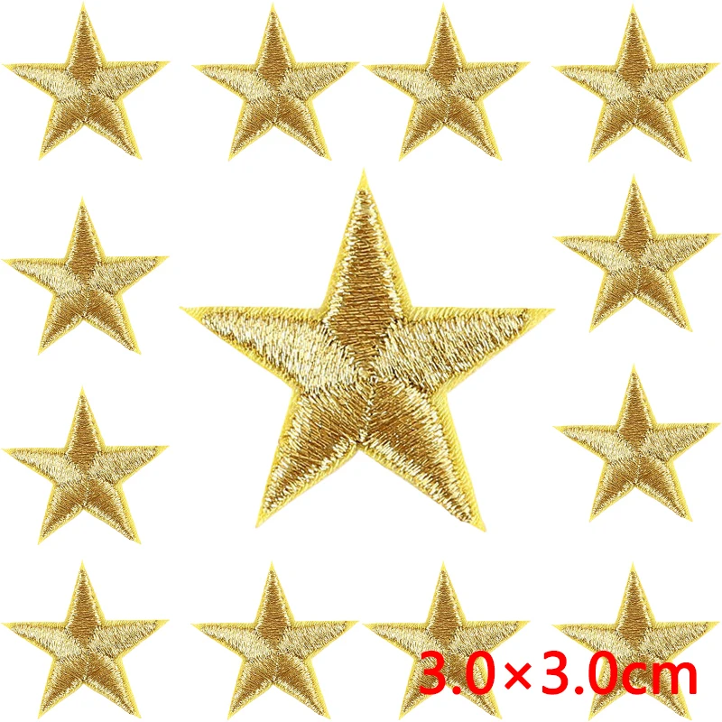 10 Stück Eisen auf Patches fünfzackigen Stern für Kleidung Lot Bulk Großhandel bestickt süße kleine Jacke Thermocollant Mochila nähen – Detail 4