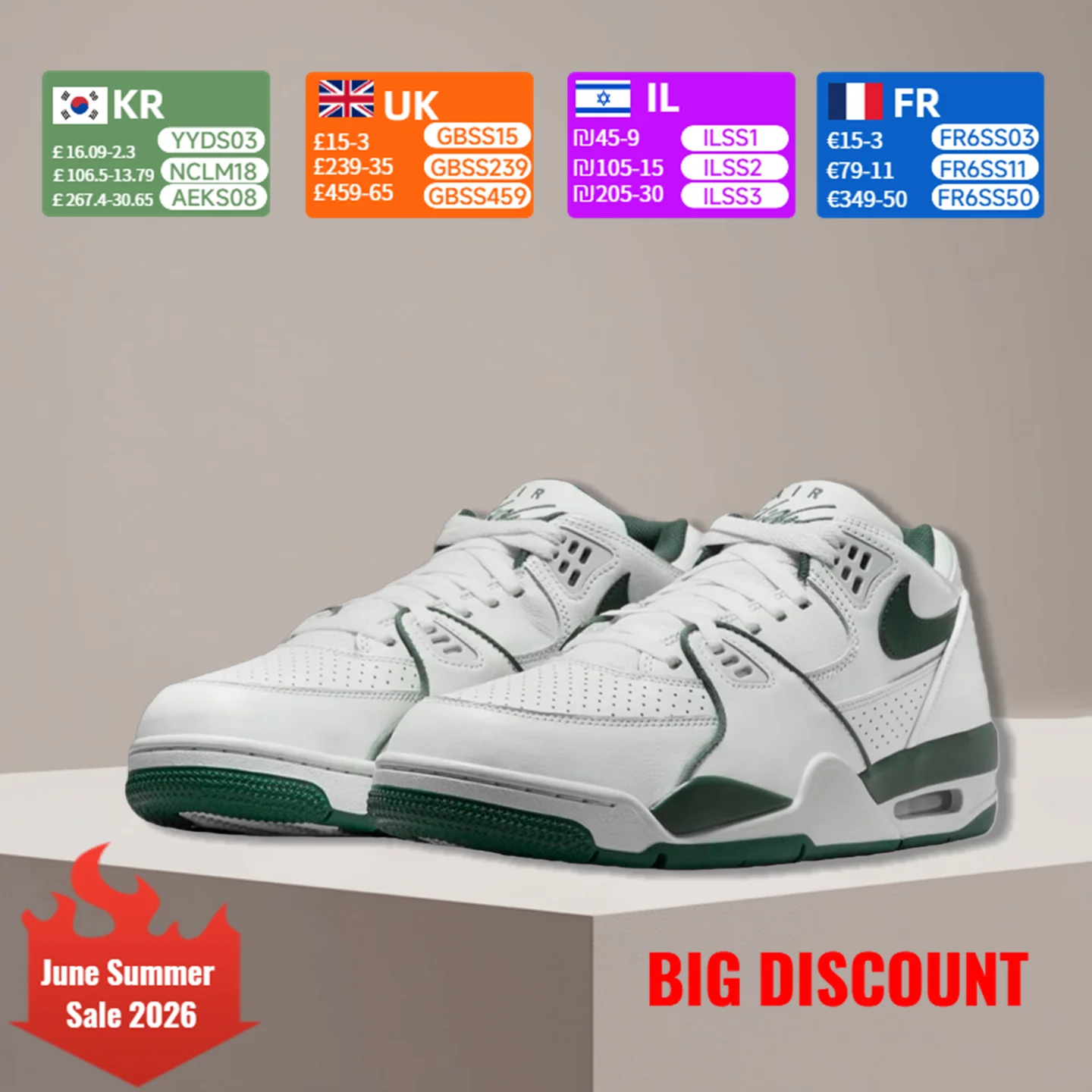 

NIKE AIR FLIGHT 89 AJ4 Unisex Anti-Slip, Durable, Cushioned Basketball Shoes FQ8256-101