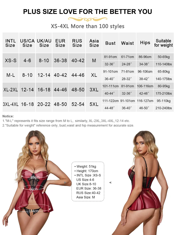 Comeondear Mini Leather Lace Leotard Pajamas Hollow Tights Teddy Oversized Chain Belt Babydoll Jumpsuit Sexy Lingerie Bodysuits