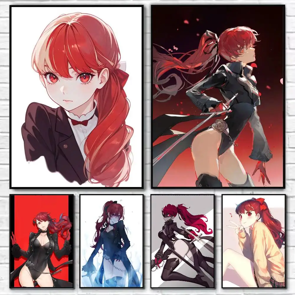 Kasumi Persona Yoshizawa 5 Poster Self-adhesive Art Waterproof Paper Sticker Coffee House Bar Room Wall Decor