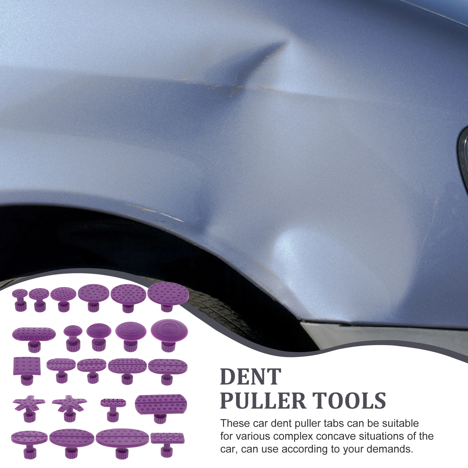 

1Set Plastic Dent Puller Kit Effective Car Body Repair Tool for Trucks Refrigerator Panels Small Dent Removal Auto Repair