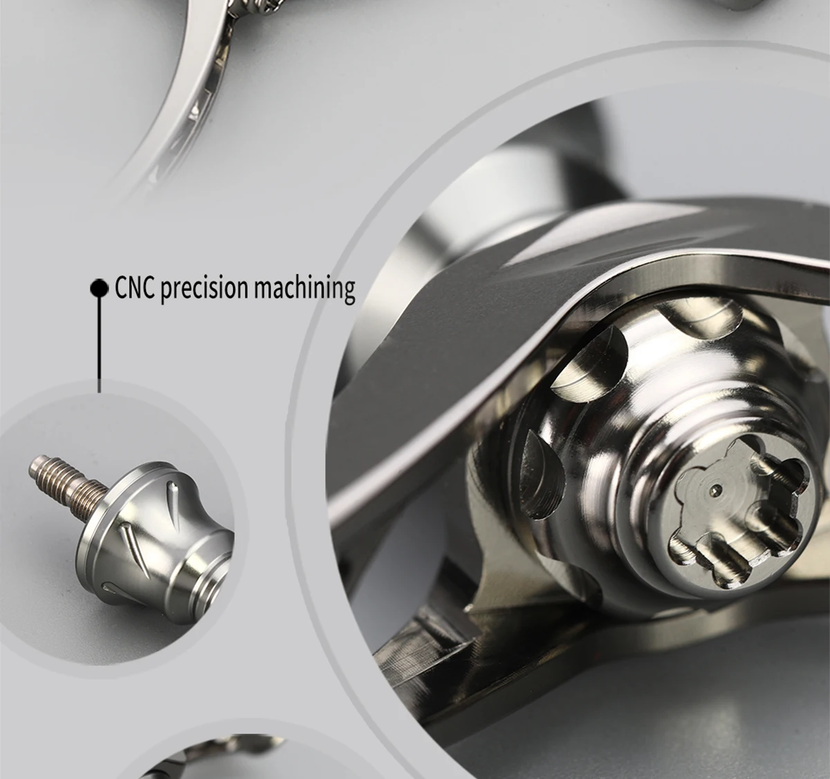 Verstellbare Doppelhebelarme für Spinnrollen – Achsabstand 80/98 mm, Knopfdurchmesser 20 mm | Passend für Daiwa & Shimano Rollen-Modifizierungsteile – Detail 5