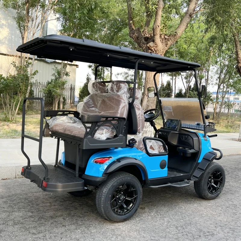 

Off Road golf Carts Electric Street Legal 4 Wheel Disc Electric Golf Cart with Electric Power 4 Seater Solar Panel Golf Buggy