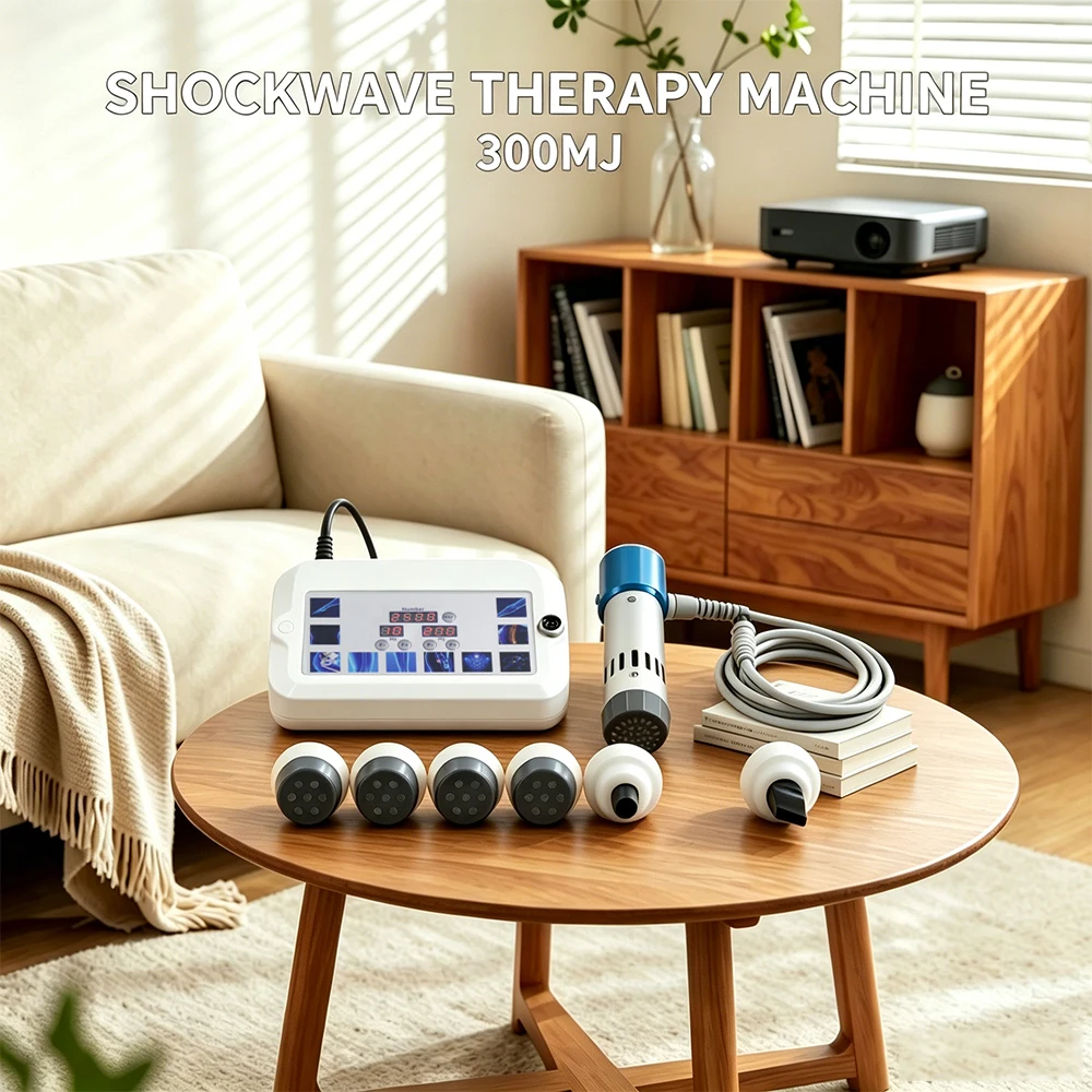 Professional Shock Wave Therapy For ED Treatment And Back Pain Relief Massage New Handle Physiotherapy 300MJ Shockwave Machine