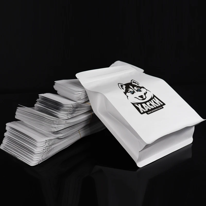 

Мука по индивидуальному заказу, восьмисторонняя герметичная чайная ореха, многоразовая герметичная молния, крафт-бумага, стоячий влагостойкий мешок для кофейных зерен