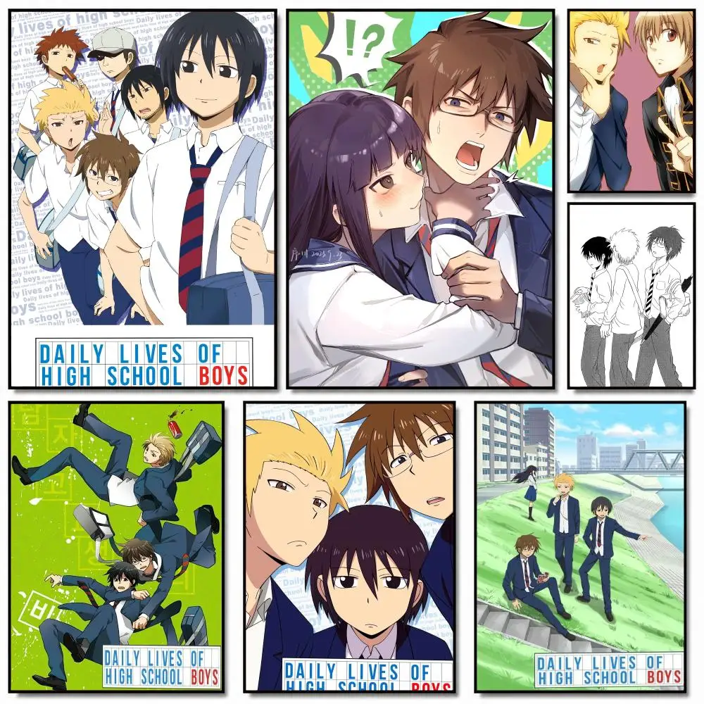anime D-Daily Lives of High School Boys-S Poster Removable Wall Sticker for Home Cafe Bar Office Interior Decor
