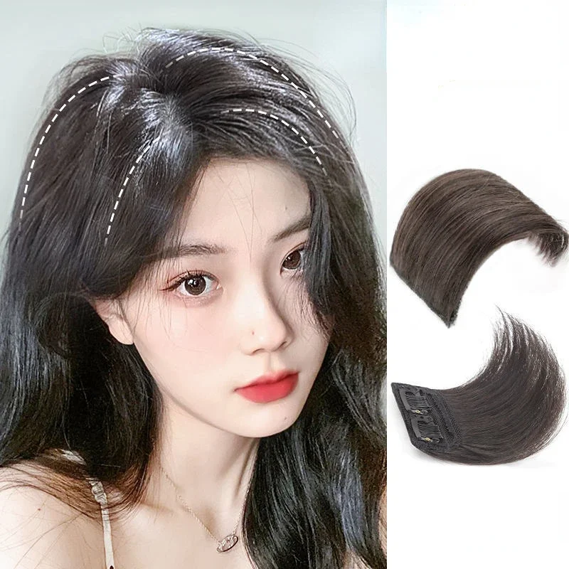 Invisible Seamless Hair Piece Clip for Women Girl Hair Extension Fluffy Lining of Natural Head Top Side Cover Synthetic Hair Pad