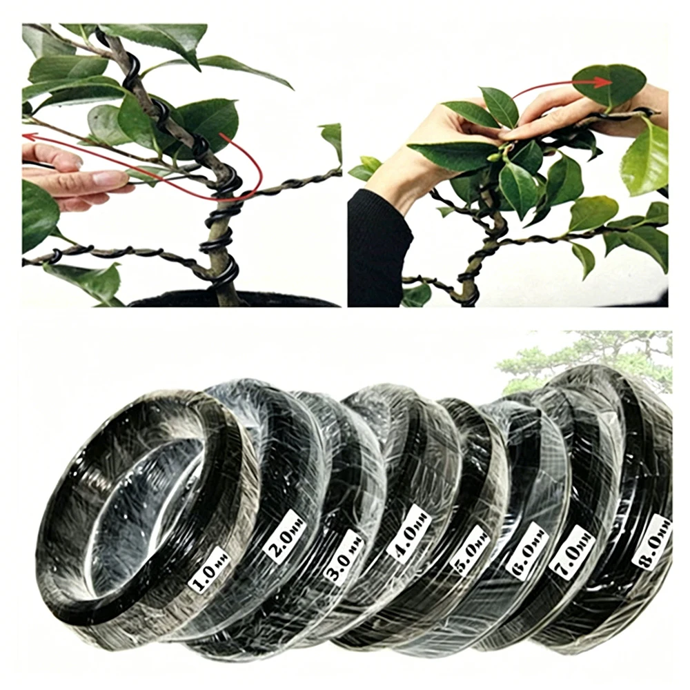 10M Bonsai Wires Aluminum Bonsai Training Wires Modeling Orchard And Garden Tools Plant DIY Shape Accessories 1Mm-3Mm Home Use