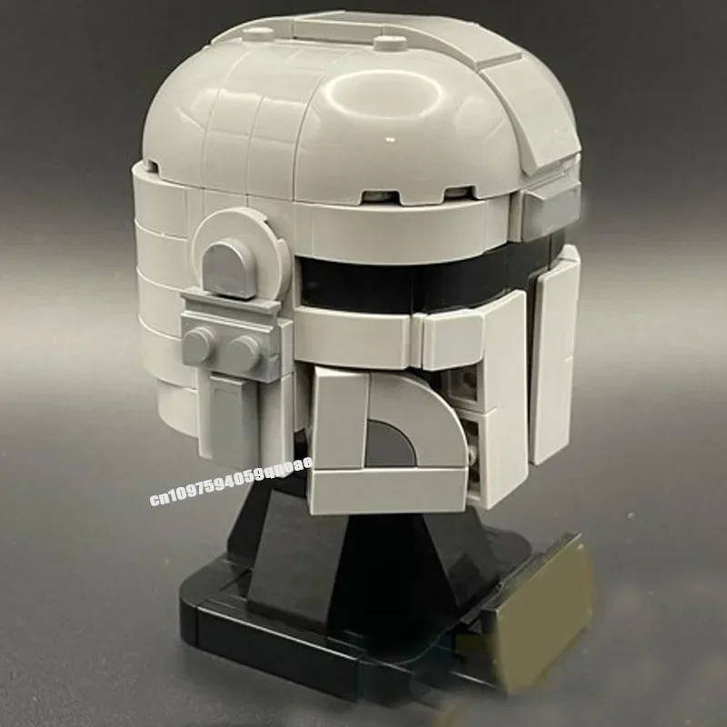 Nieuwe Beroemde Star Battle Movie Series Moc Mandalorian Helm Model Aangepaste Puzzel Diy Creatieve Ideeën Kinderen Speelgoed Verjaardagscadeautjes