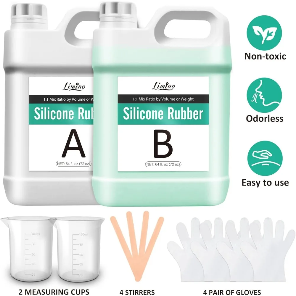 15A Liquid Silicone Rubber for Mold Making - 1:1 Mixing Ratio Fast Curing Molds Making Silicone for Resin Molds