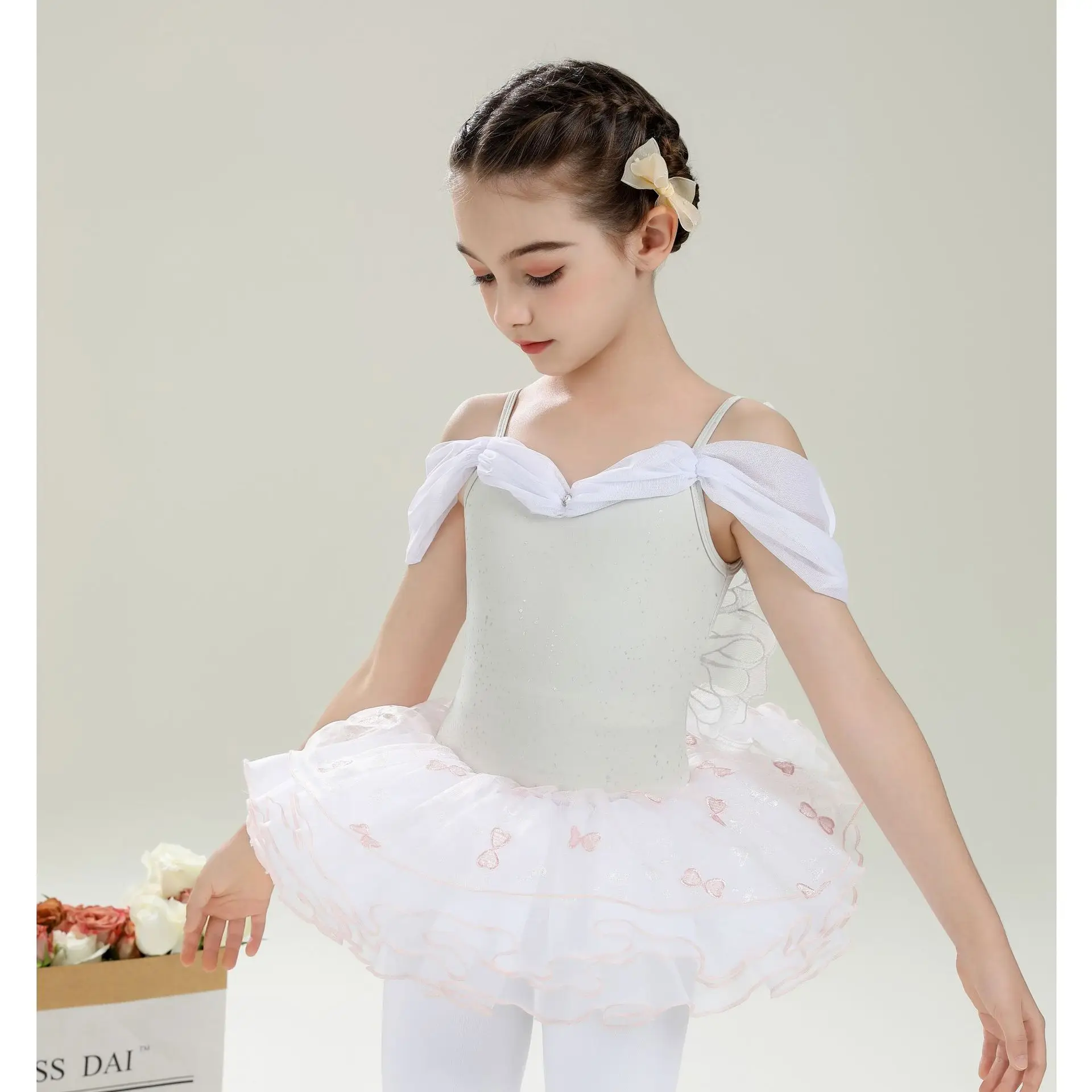 girl professional ballet tutu artistic skating suits classical dance tutu Stage clothes ballet mesh rhythmic gymnastics leotard