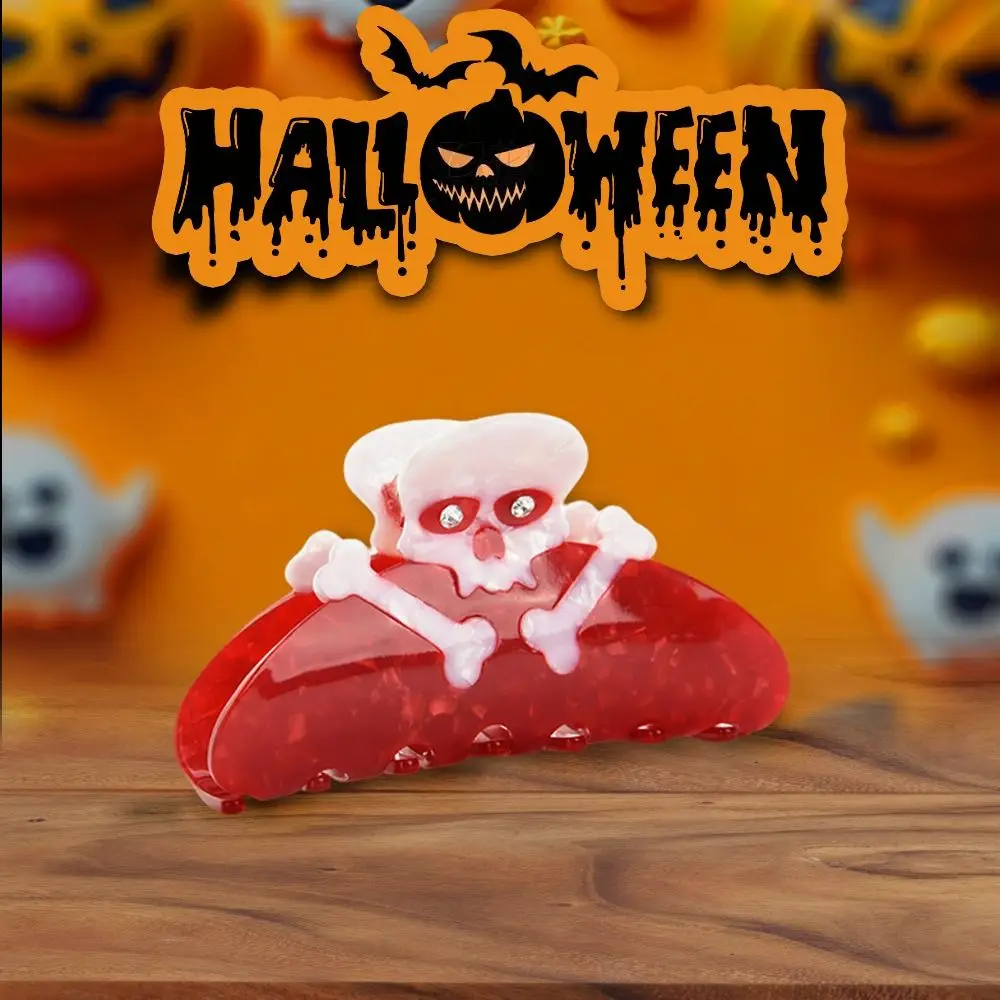 Headwear Acetate Halloween Hair Claw Cross Spider Halloween Themed Gripper Geometry Hair Crab Clip Skeleton Shark Clip Girls - view 4
